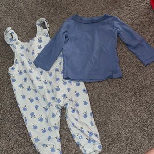 Super cute baby girl overall set